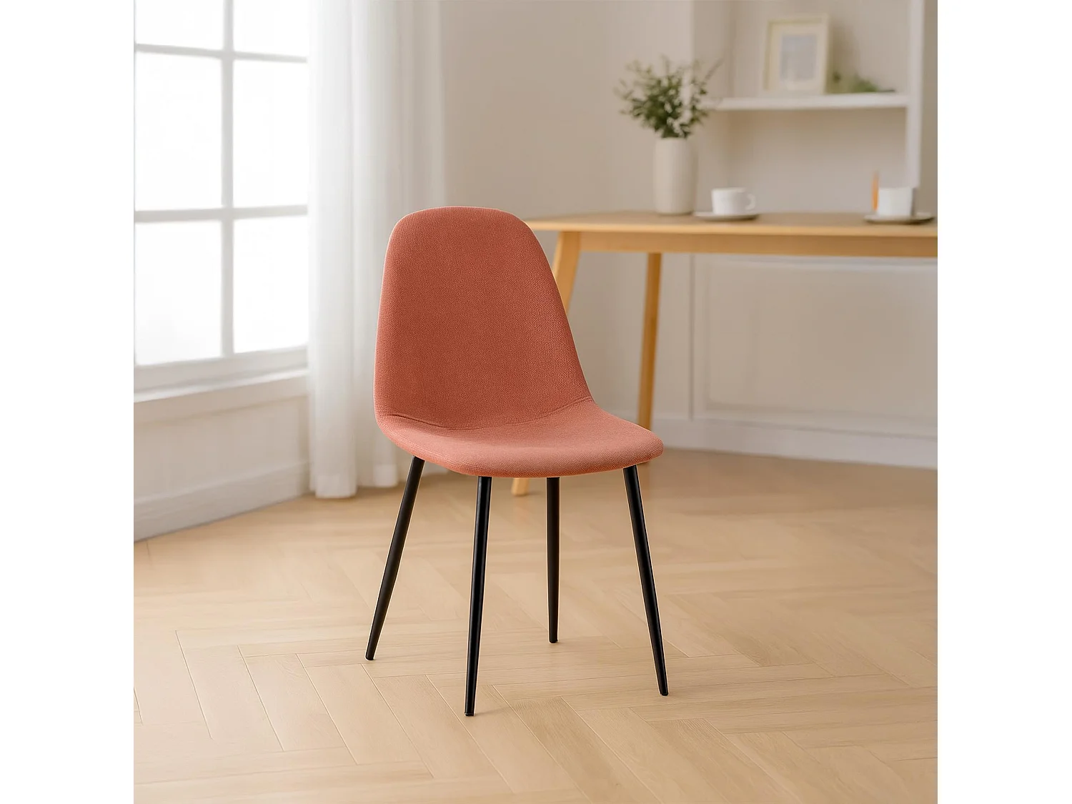 chaise salle à manger - Tissu - Orange - Napier