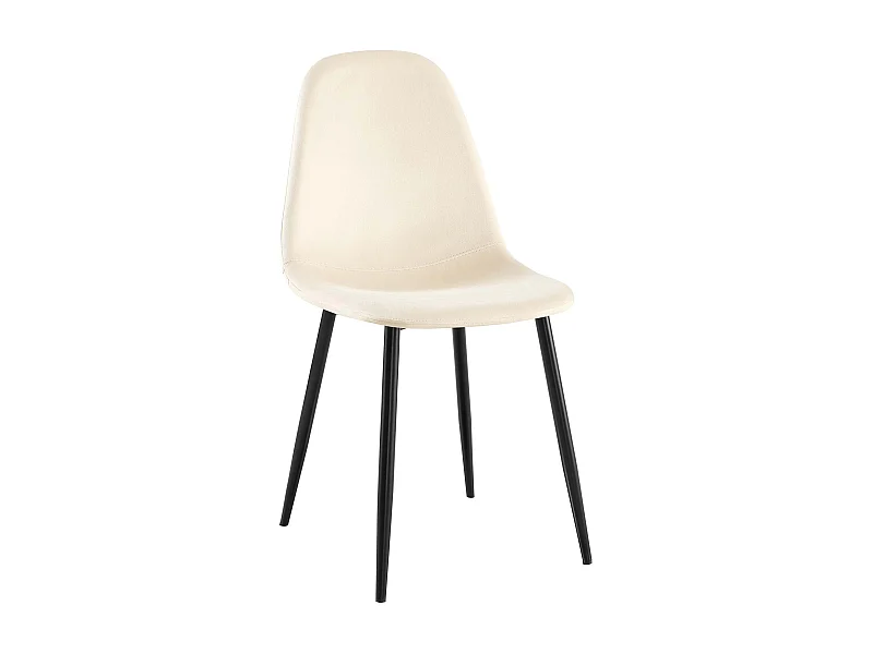 chaise salle à manger - Velours - Crème - Napier