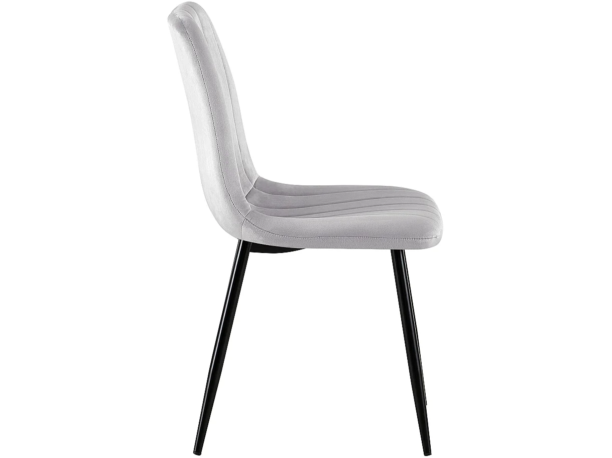 Eetkamerstoelen - Fluweel - grijs - Dijon