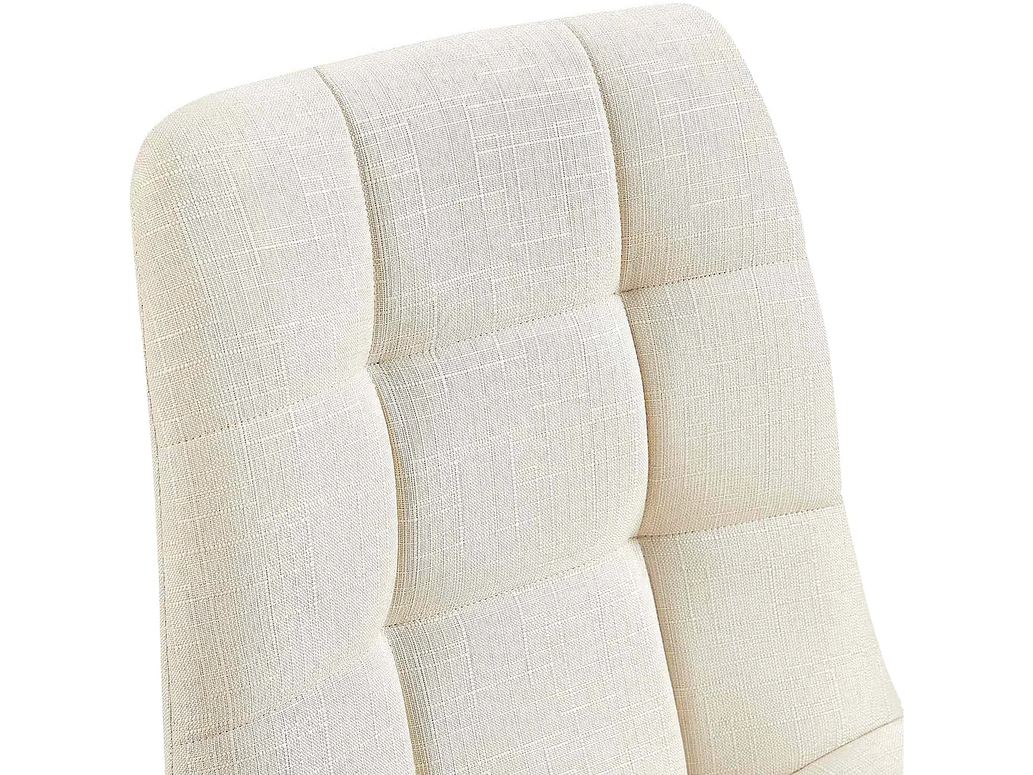 Lot de 4  chaise salle à manger - Tissu - Crème - Tilde