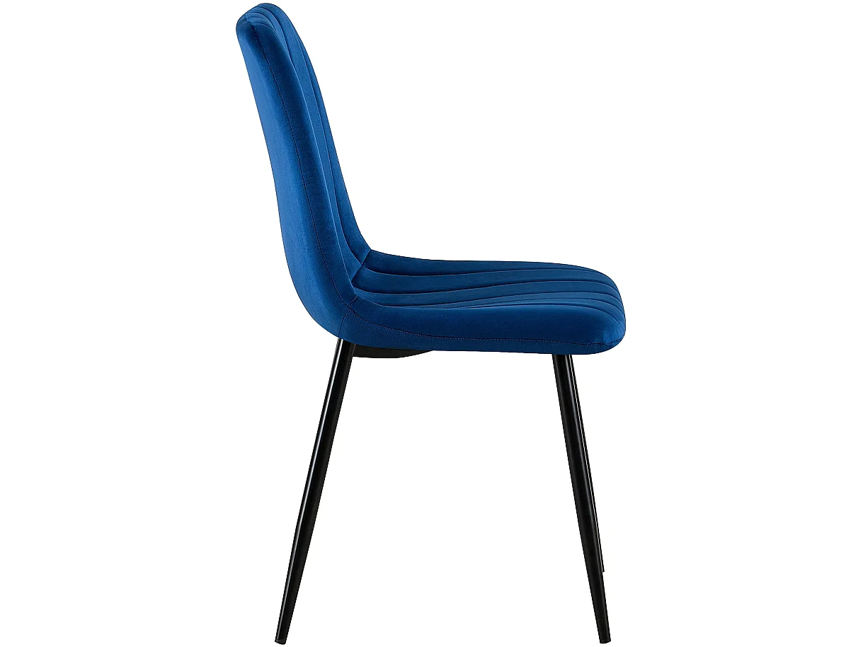 Eetkamerstoelen - Fluweel - blauw - Dijon