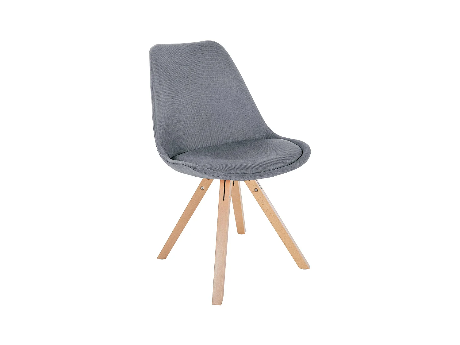chaise salle à manger - Tissu & Nature (carré) - Gris clair - Sofia