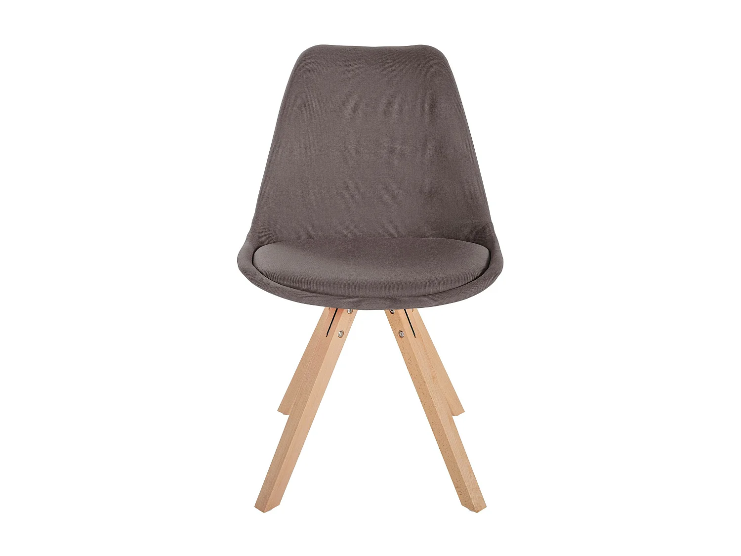 chaise salle à manger - Tissu & Nature (carré) - Taupe - Sofia