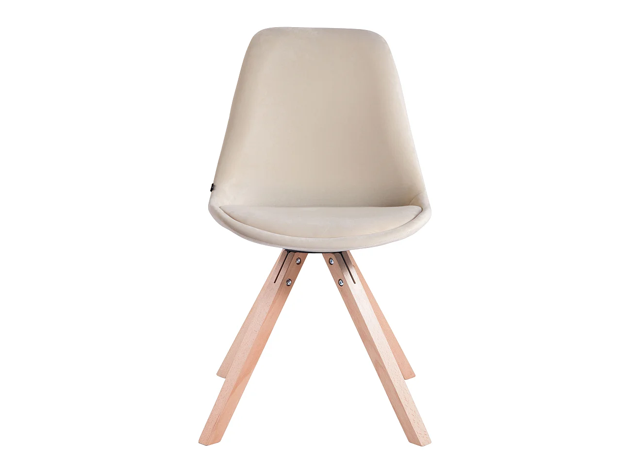 Esszimmerstuhl - Samt & natura - creme - Toulouse