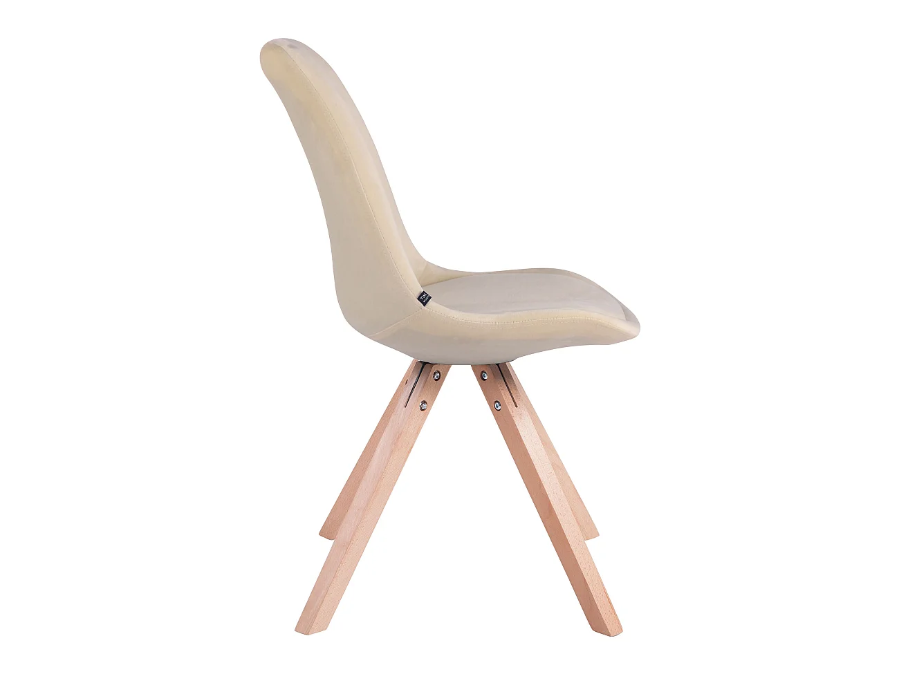 Esszimmerstuhl - Samt & natura - creme - Toulouse