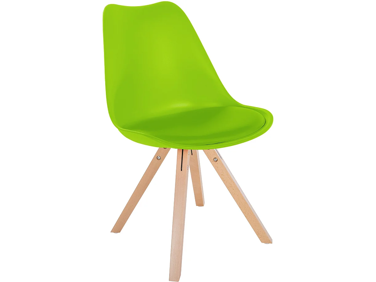 Eetkamerstoelen - Kunststof & Hout - lichtgroen - Sofia