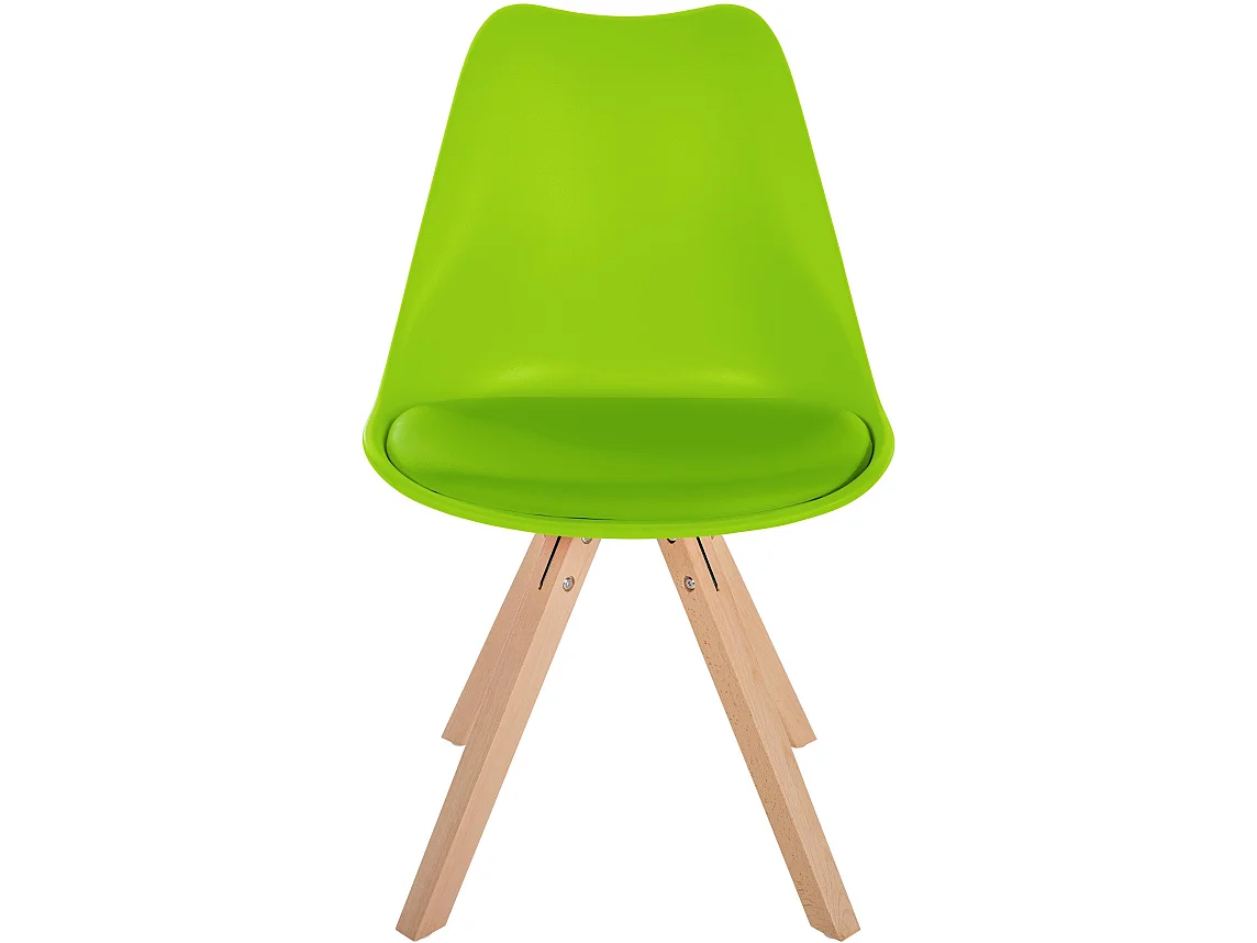 Eetkamerstoelen - Kunststof & Hout - lichtgroen - Sofia