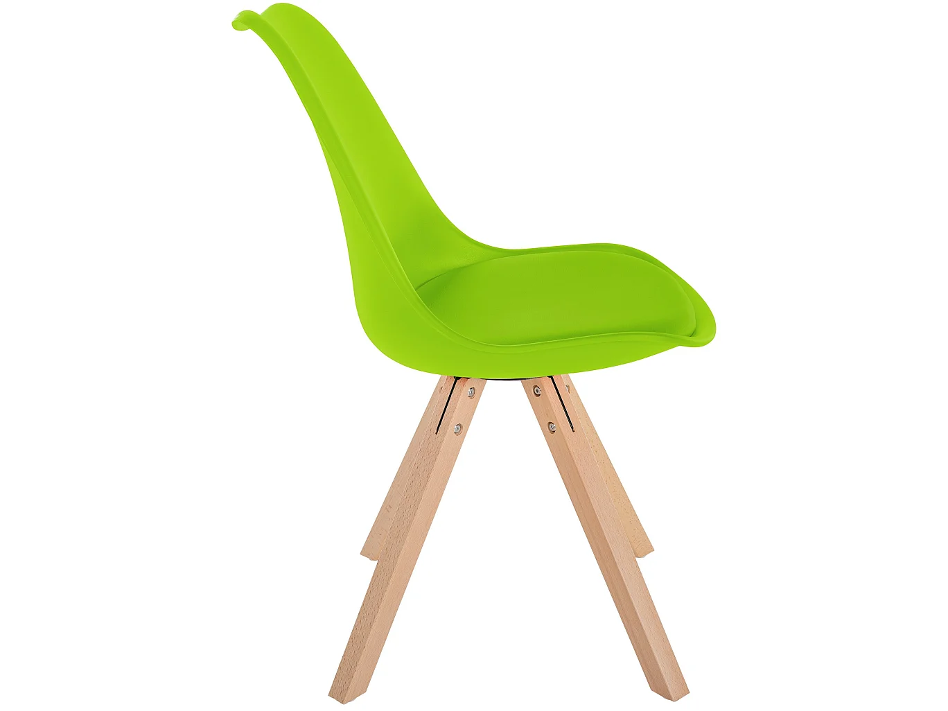 Eetkamerstoelen - Kunststof & Hout - lichtgroen - Sofia