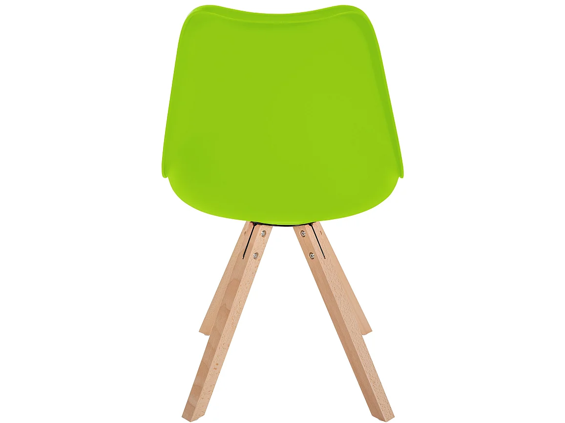 Eetkamerstoelen - Kunststof & Hout - lichtgroen - Sofia