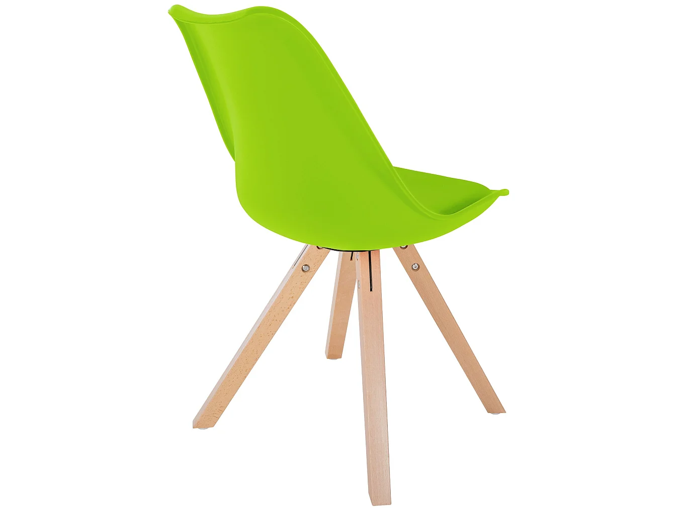 Eetkamerstoelen - Kunststof & Hout - lichtgroen - Sofia