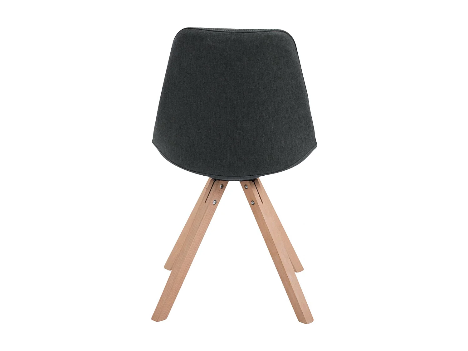 Set van 4  Eetkamerstoelen - Stof & natura - donkergrijs - Toulouse