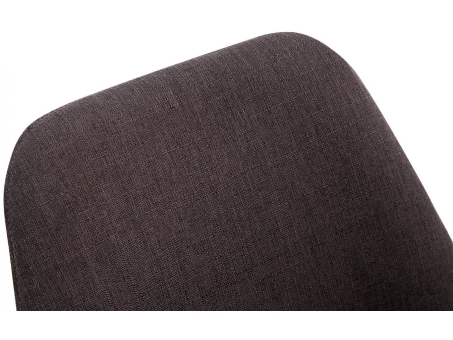 Lot de 4  chaise salle à manger - Tissu & Blanc - Gris foncé - Borneo V2