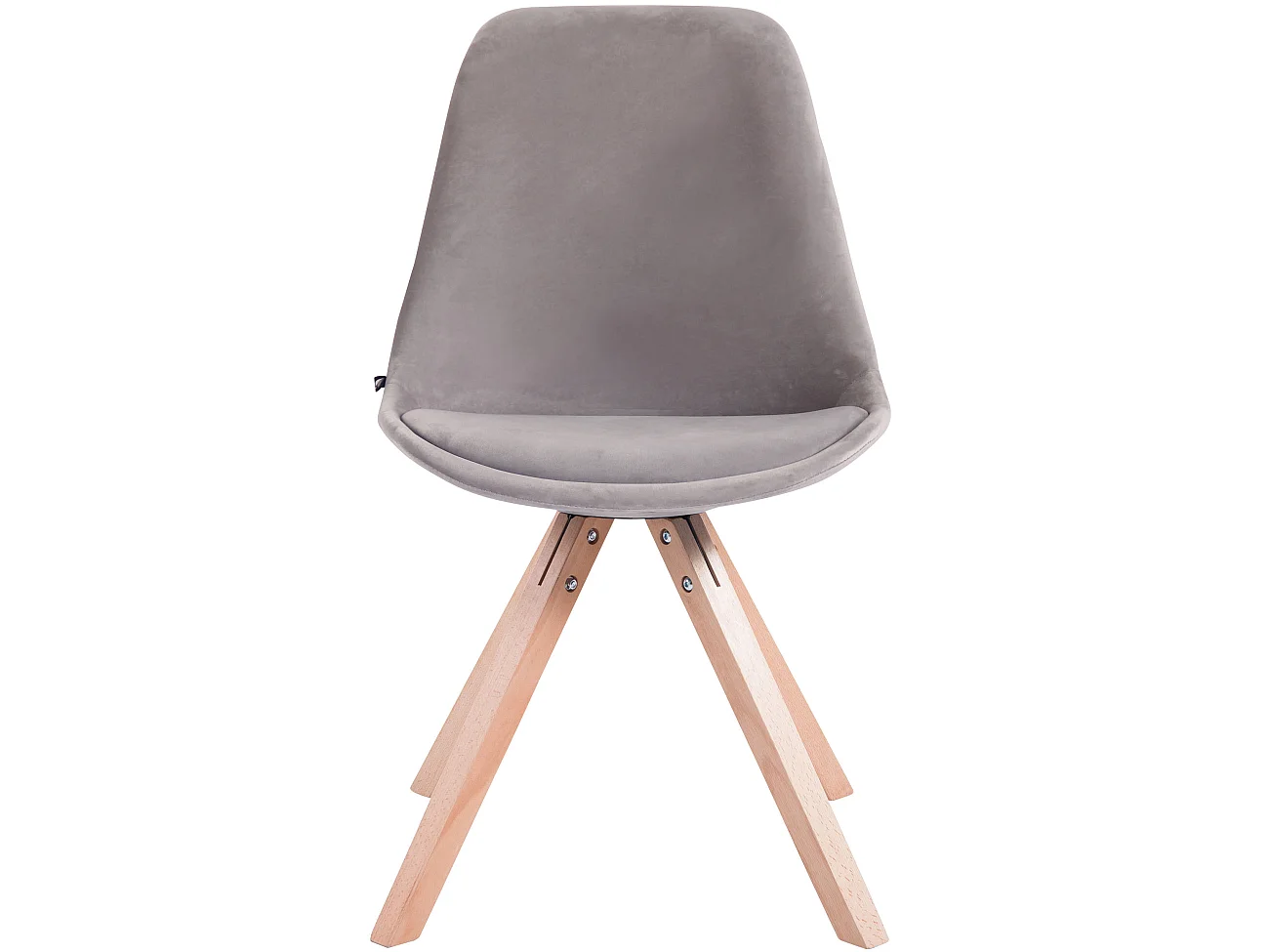 Lot de 4  chaise salle à manger - Velours & Nature - Gris - Toulouse