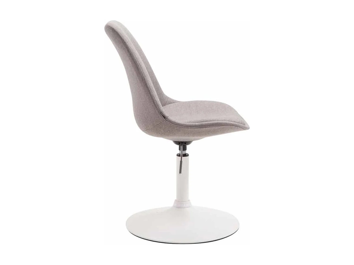 Lot de 4  chaise salle à manger - Tissu & Blanc - Gris - Maverick