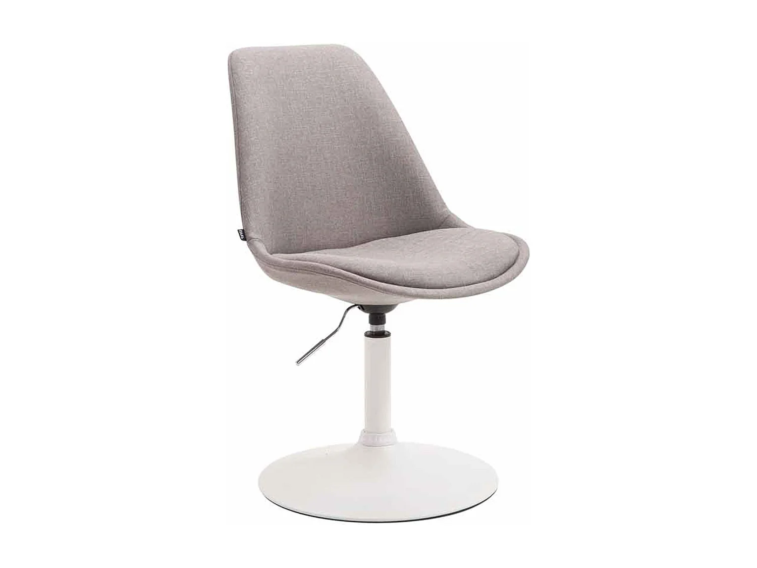 Lot de 4  chaise salle à manger - Tissu & Blanc - Gris - Maverick