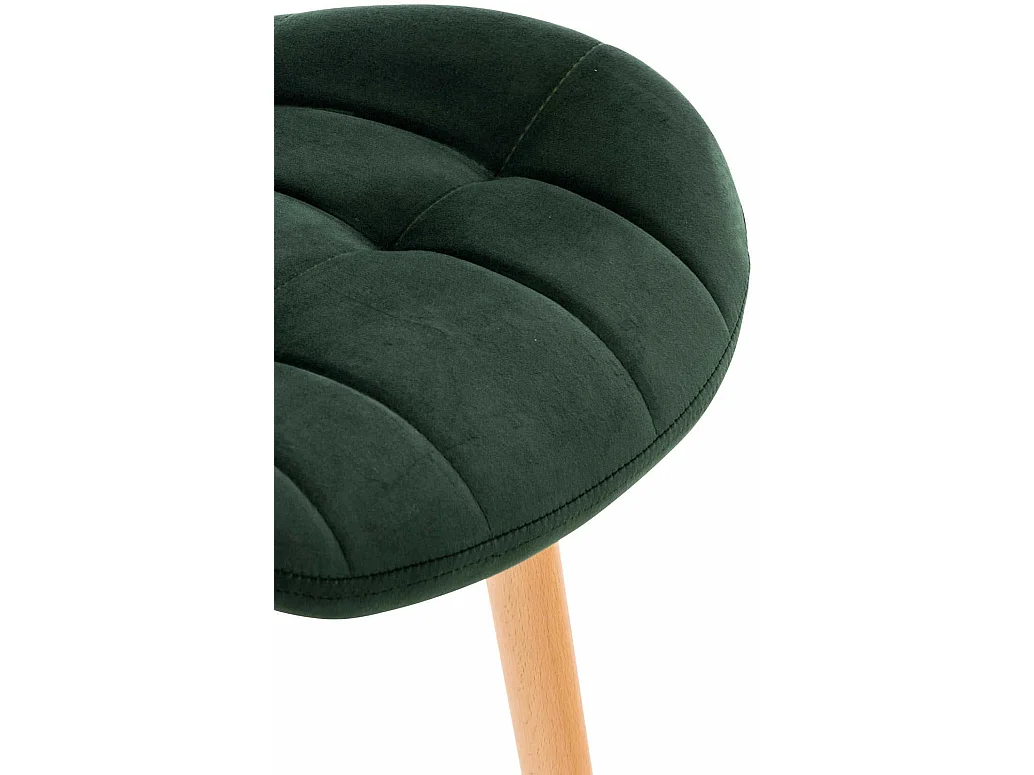 Lot de 4  chaise salle à manger - Velours - Vert - Elda