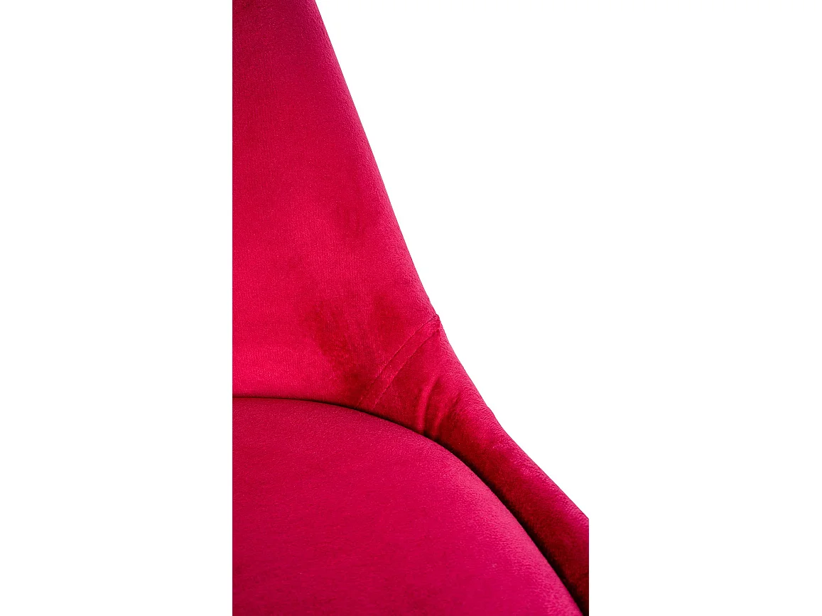 chaise salle à manger - Velours & Nature (carré) - Rouge - Sofia