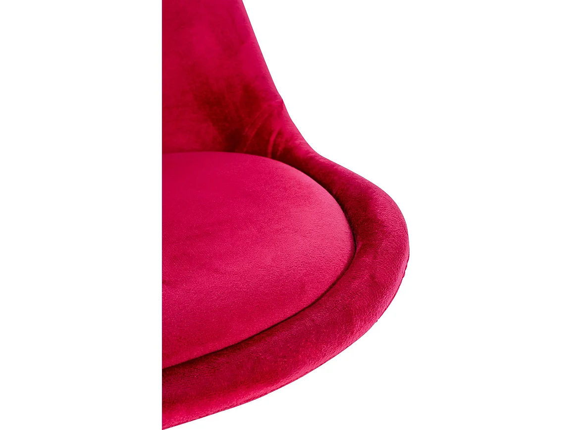 chaise salle à manger - Velours & Nature (carré) - Rouge - Sofia