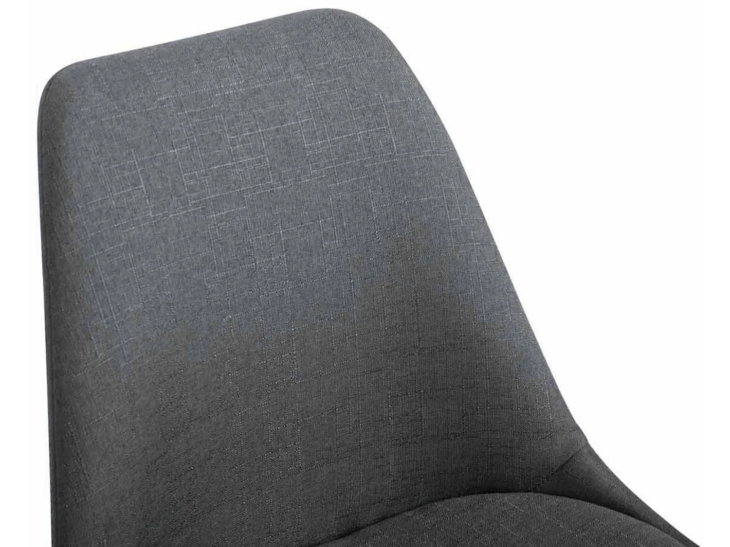 Lot de 4  chaise salle à manger - Tissu & Bois - Gris foncé - Toulouse