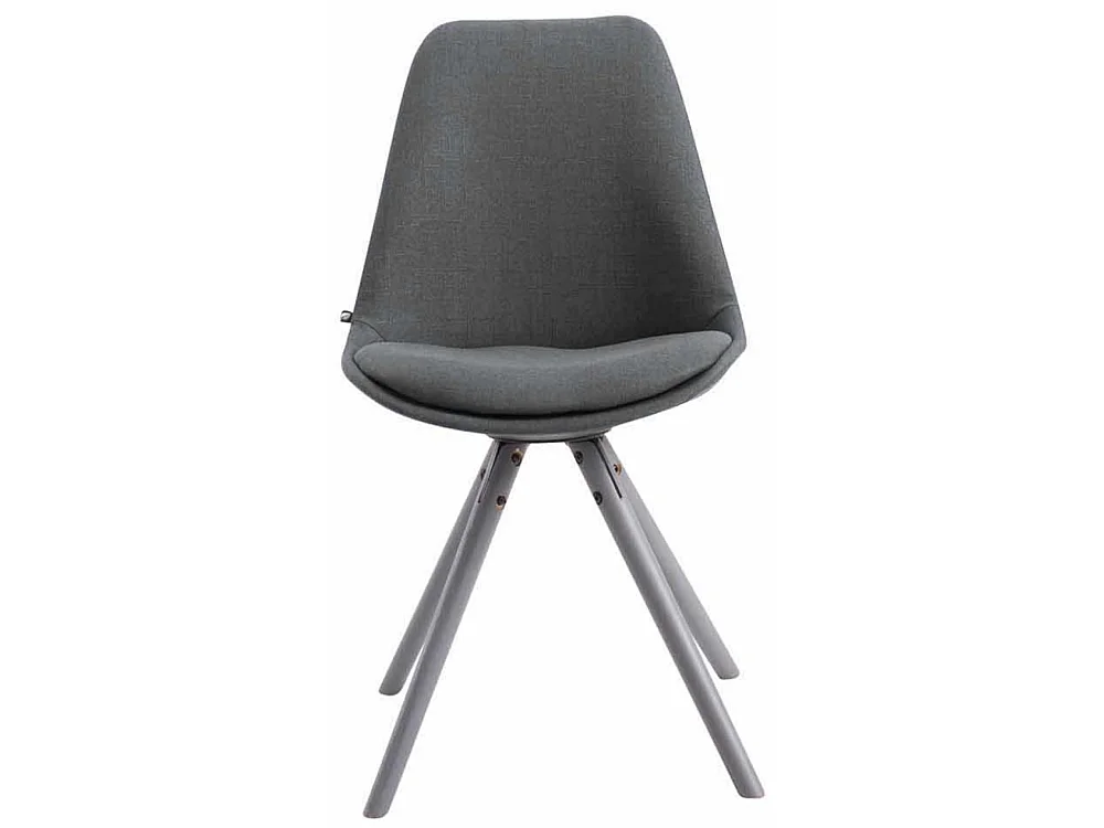 Lot de 4  chaise salle à manger - Tissu & Bois - Gris foncé - Toulouse