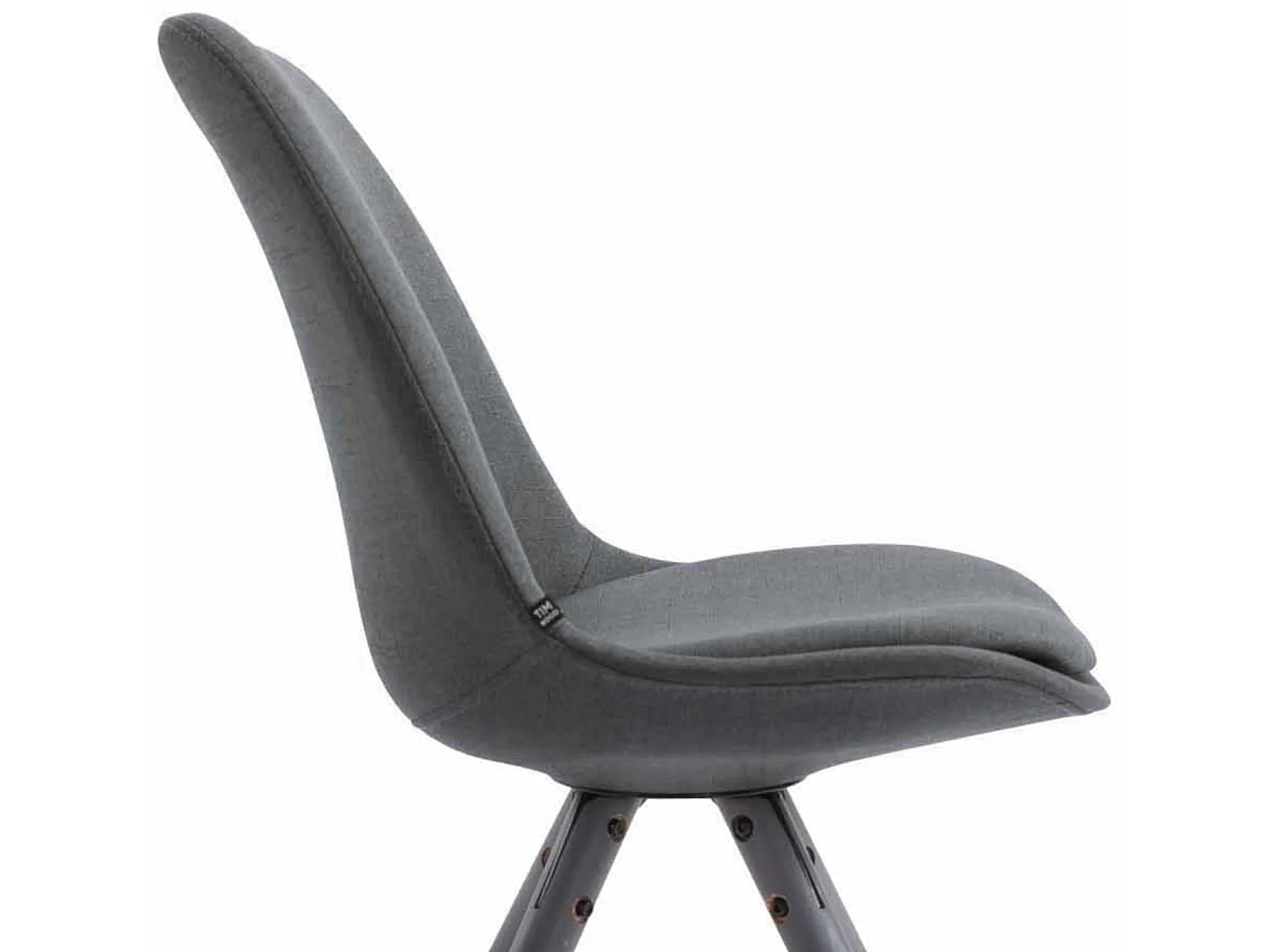 Lot de 4  chaise salle à manger - Tissu & Bois - Gris foncé - Toulouse