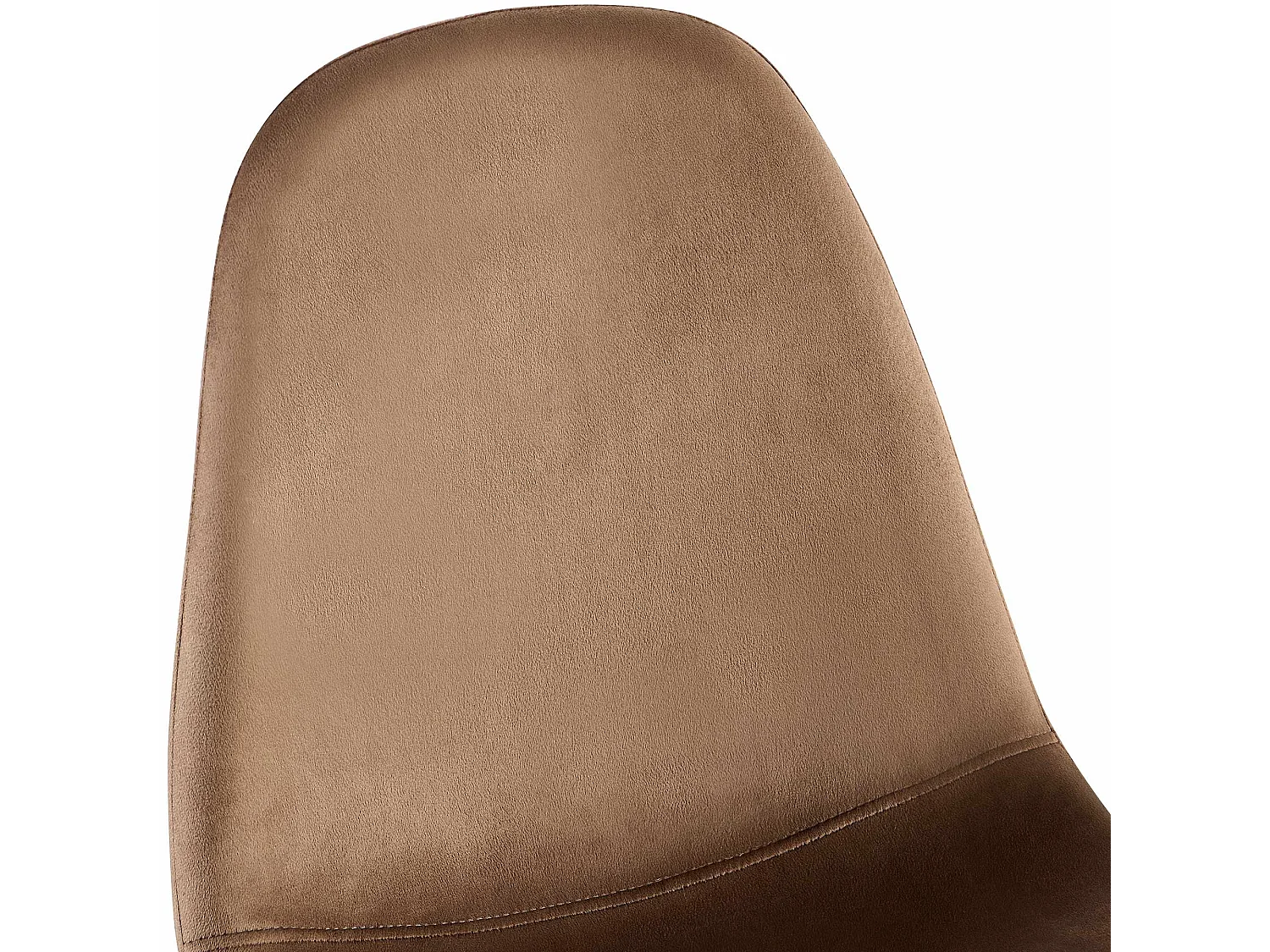 Lot de 4  chaise salle à manger - Velours - Marron - Napier