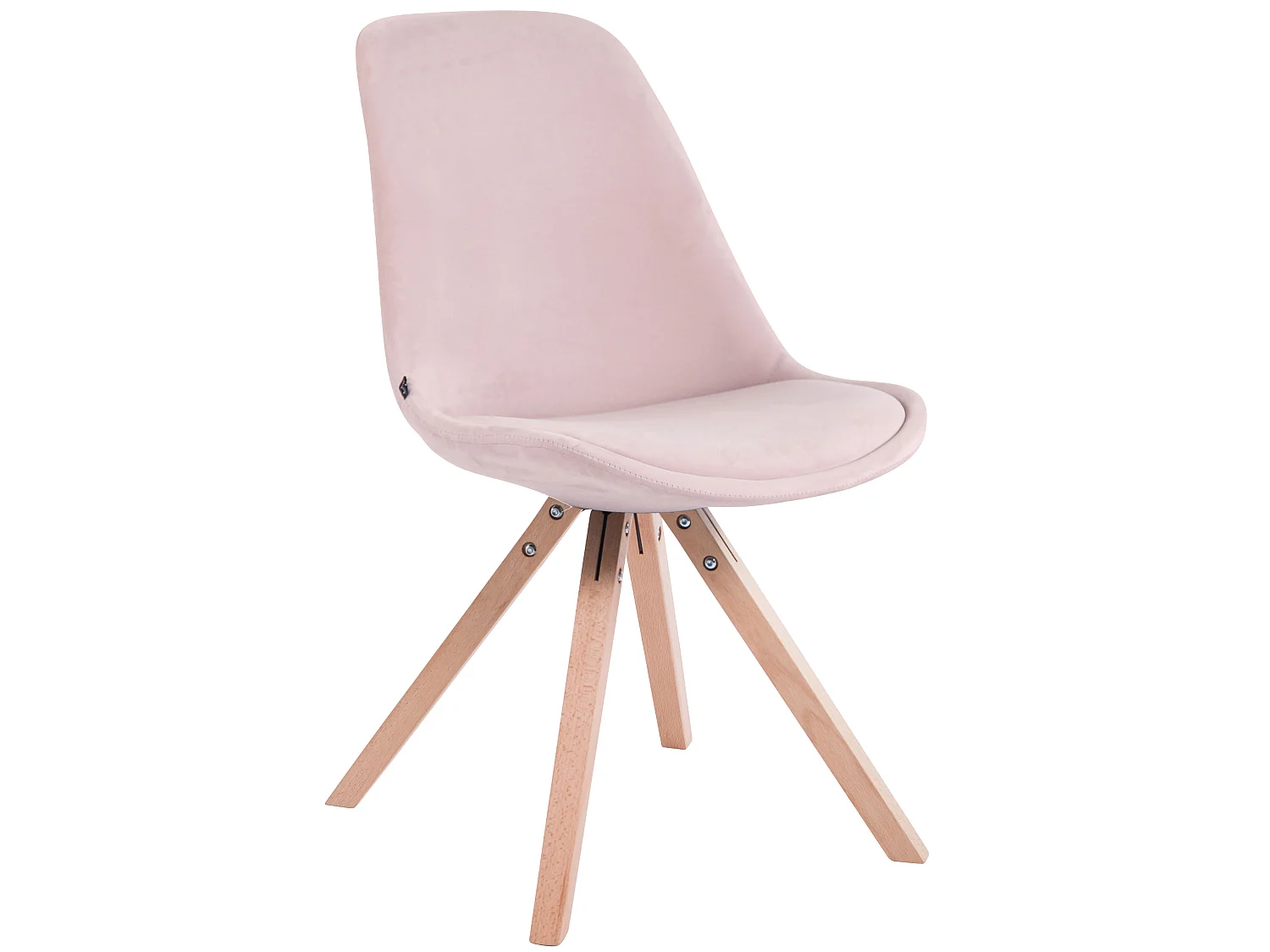 Lot de 4  chaise salle à manger - Velours & Nature - Rose - Toulouse