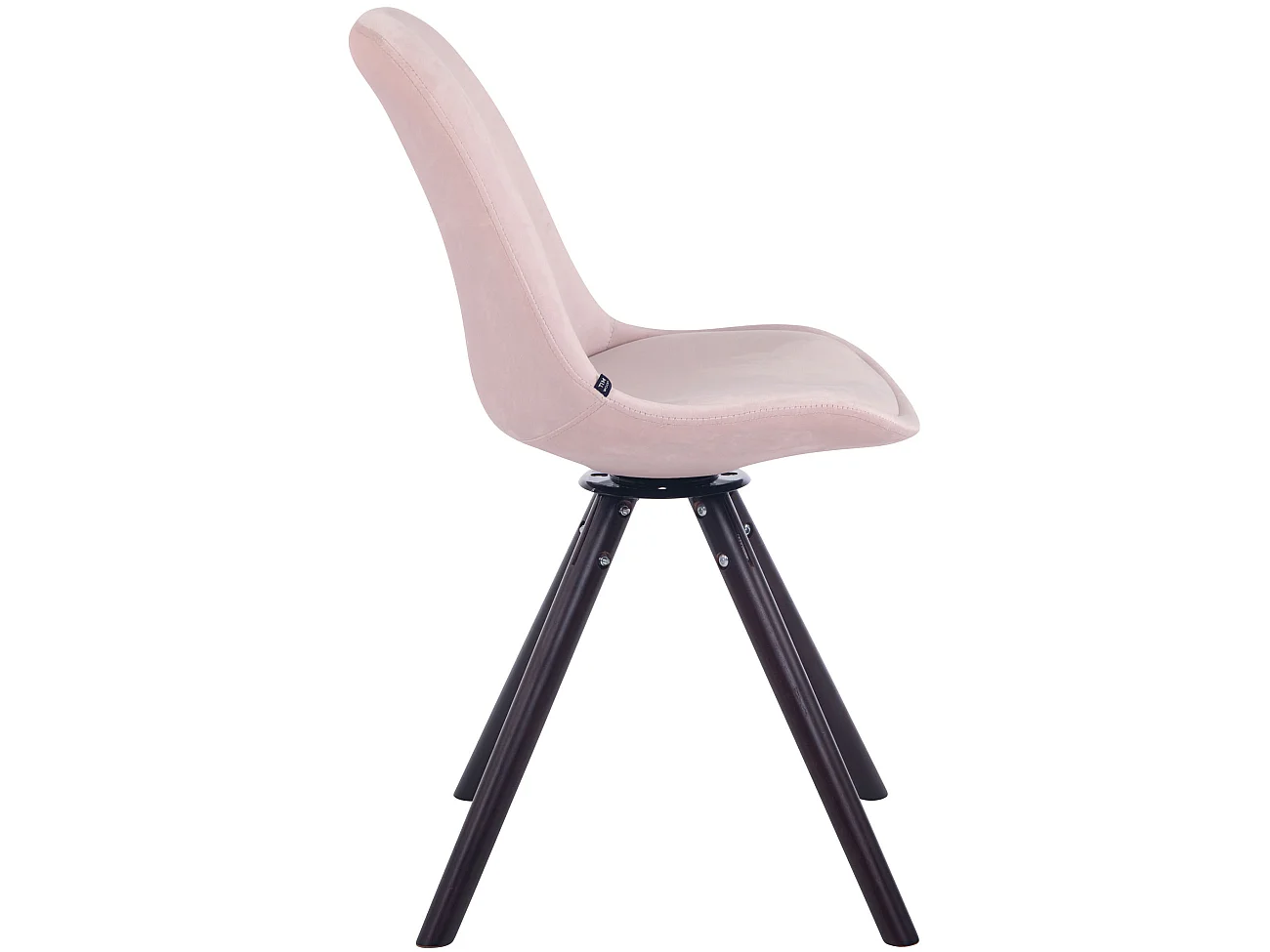 chaise salle à manger - Velours & Noyer - Rose - Troyes