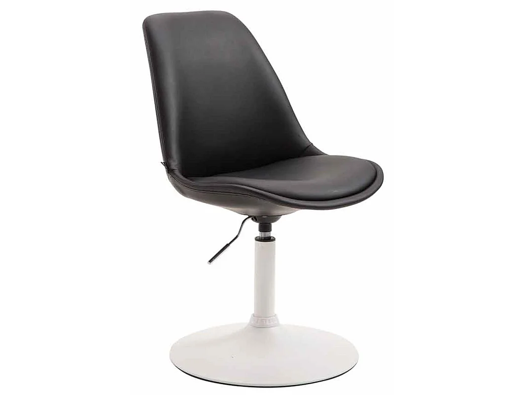 Lot de 4  chaise salle à manger - Similicuir & Blanc - Noir - Maverick