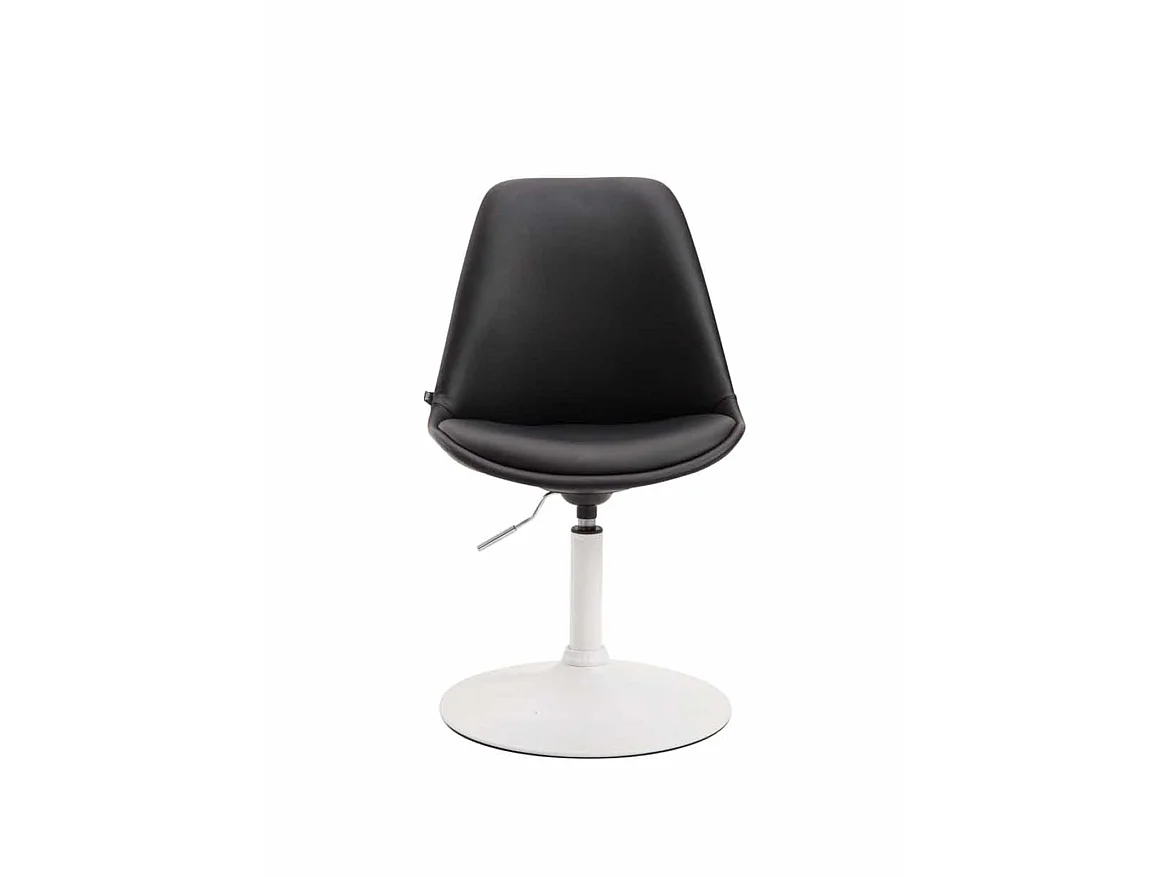 Lot de 4  chaise salle à manger - Similicuir & Blanc - Noir - Maverick