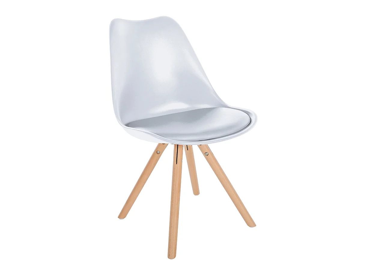 chaise salle à manger - Plastique & Nature (rond) - Blanc - Sofia