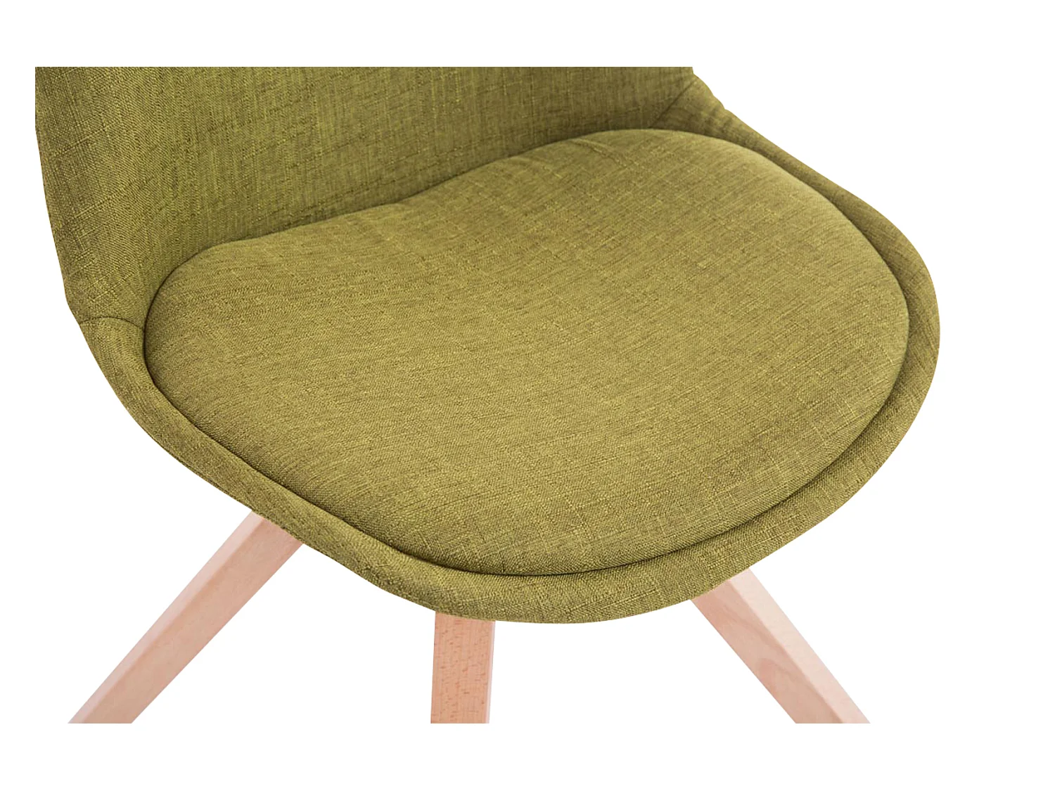 Set van 4  Eetkamerstoelen - Stof & natura - groen - Toulouse