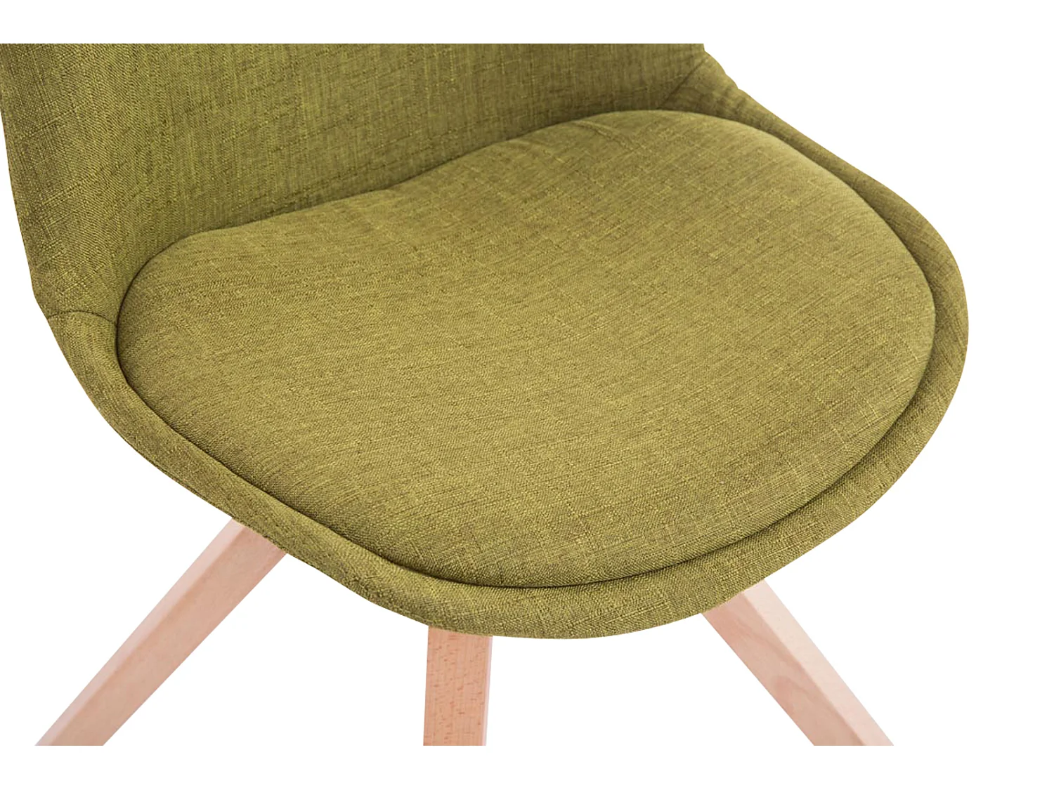 Conjunto de 4 cadeiras de visita Toulouse tecido Square verde|natura