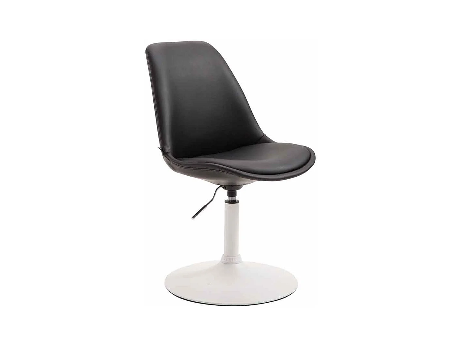 chaise salle à manger - Similicuir & Blanc - Noir - Maverick