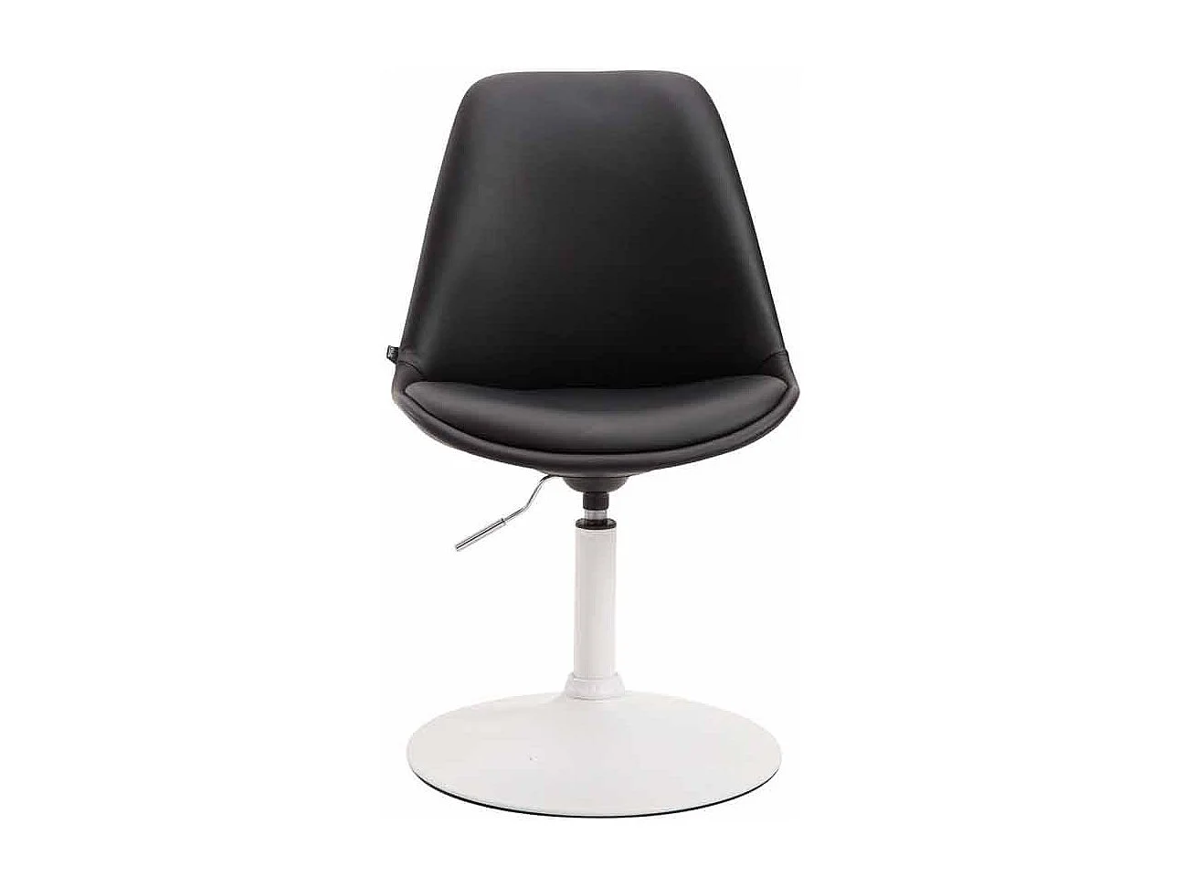 chaise salle à manger - Similicuir & Blanc - Noir - Maverick