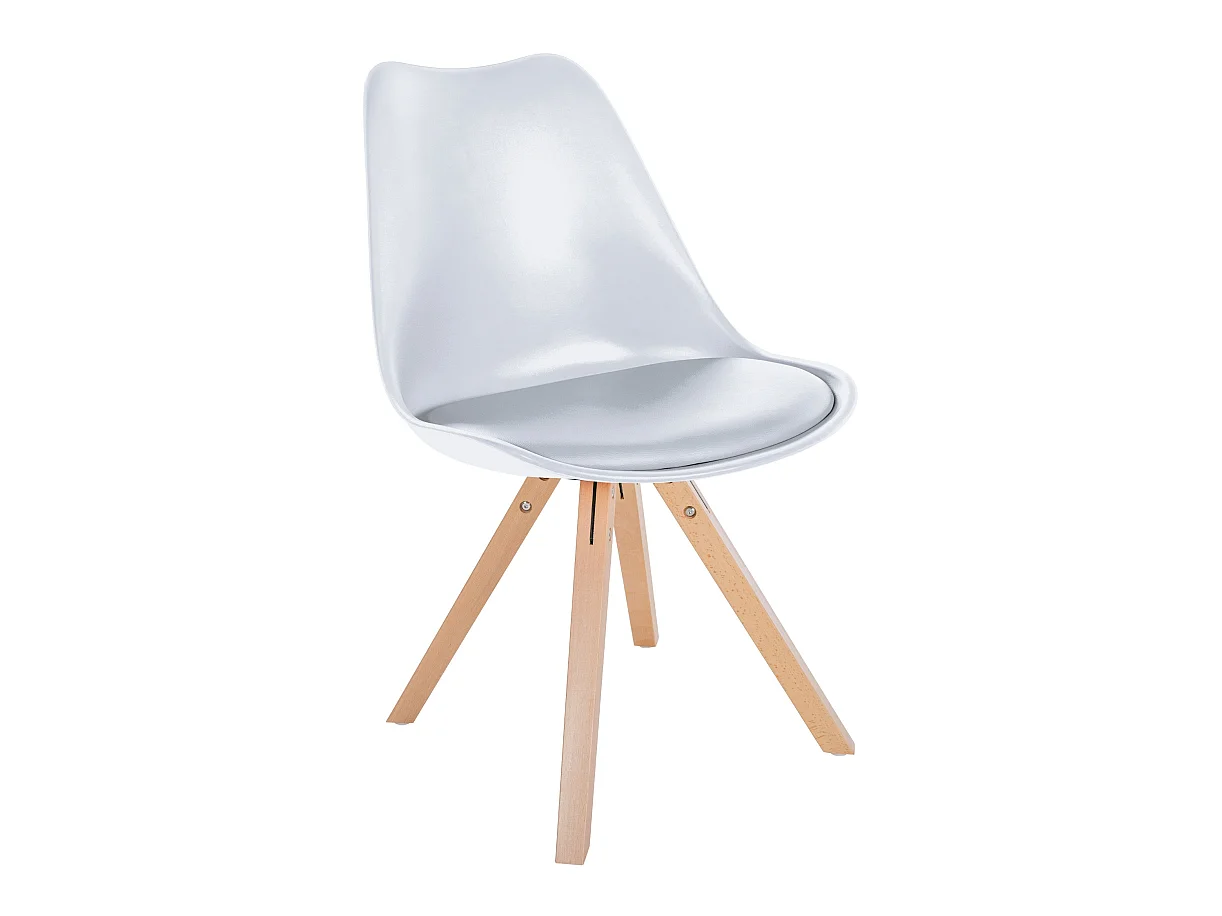 chaise salle à manger - Plastique & Nature (carré) - Blanc - Sofia
