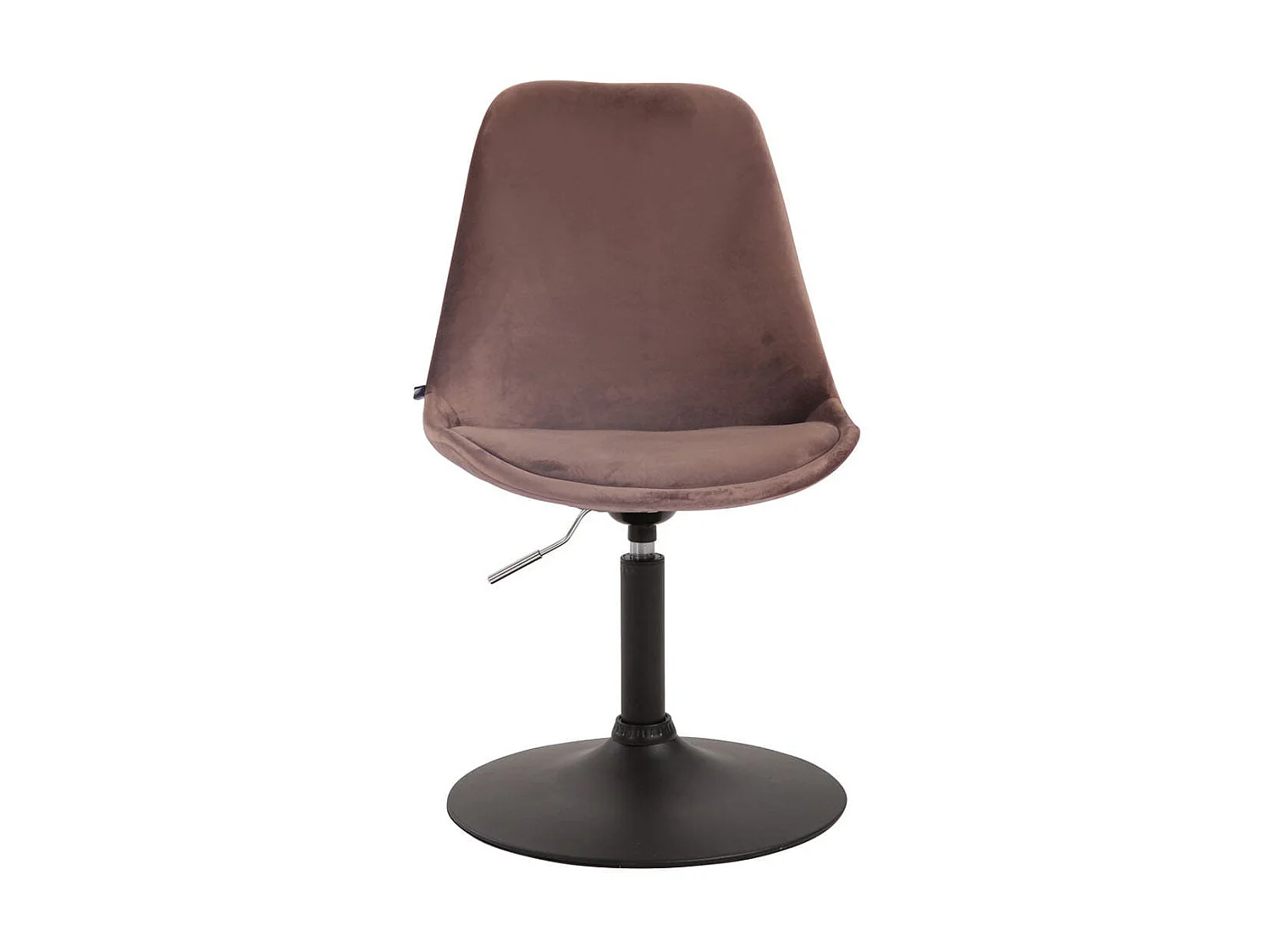 Lot de 4  chaise salle à manger - Velours & Noir - Marron - Maverick