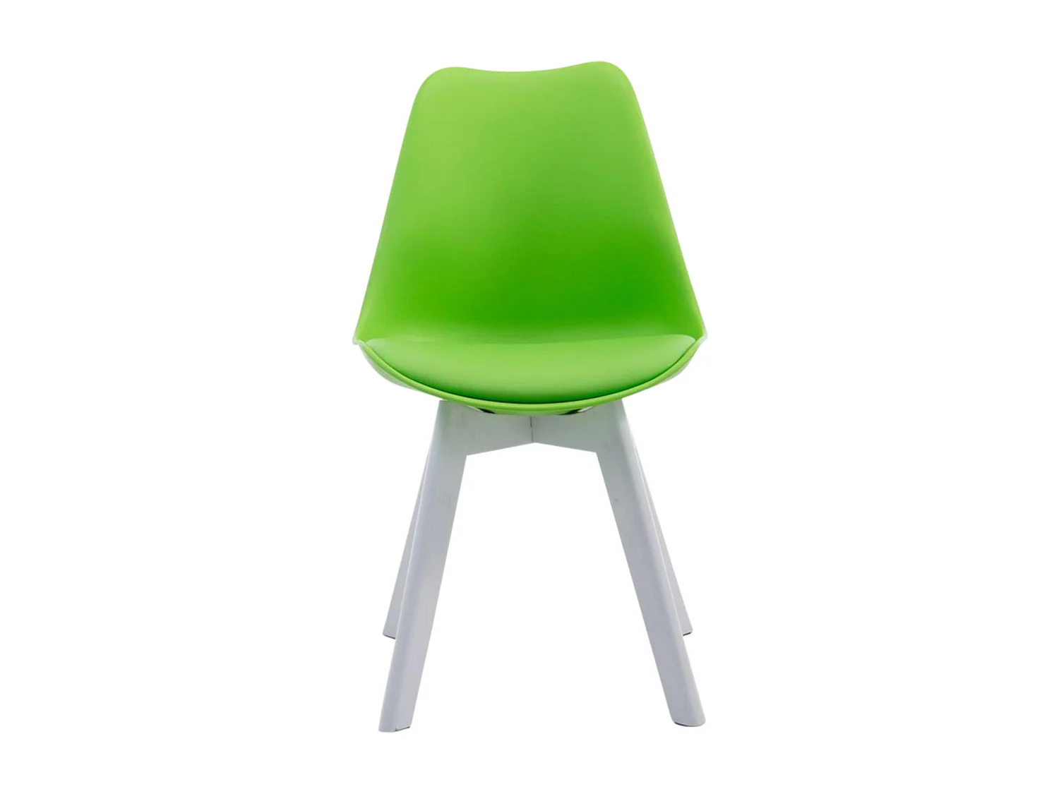 Lot de 4  chaise salle à manger - Similicuir & Blanc - Vert - Borneo V2