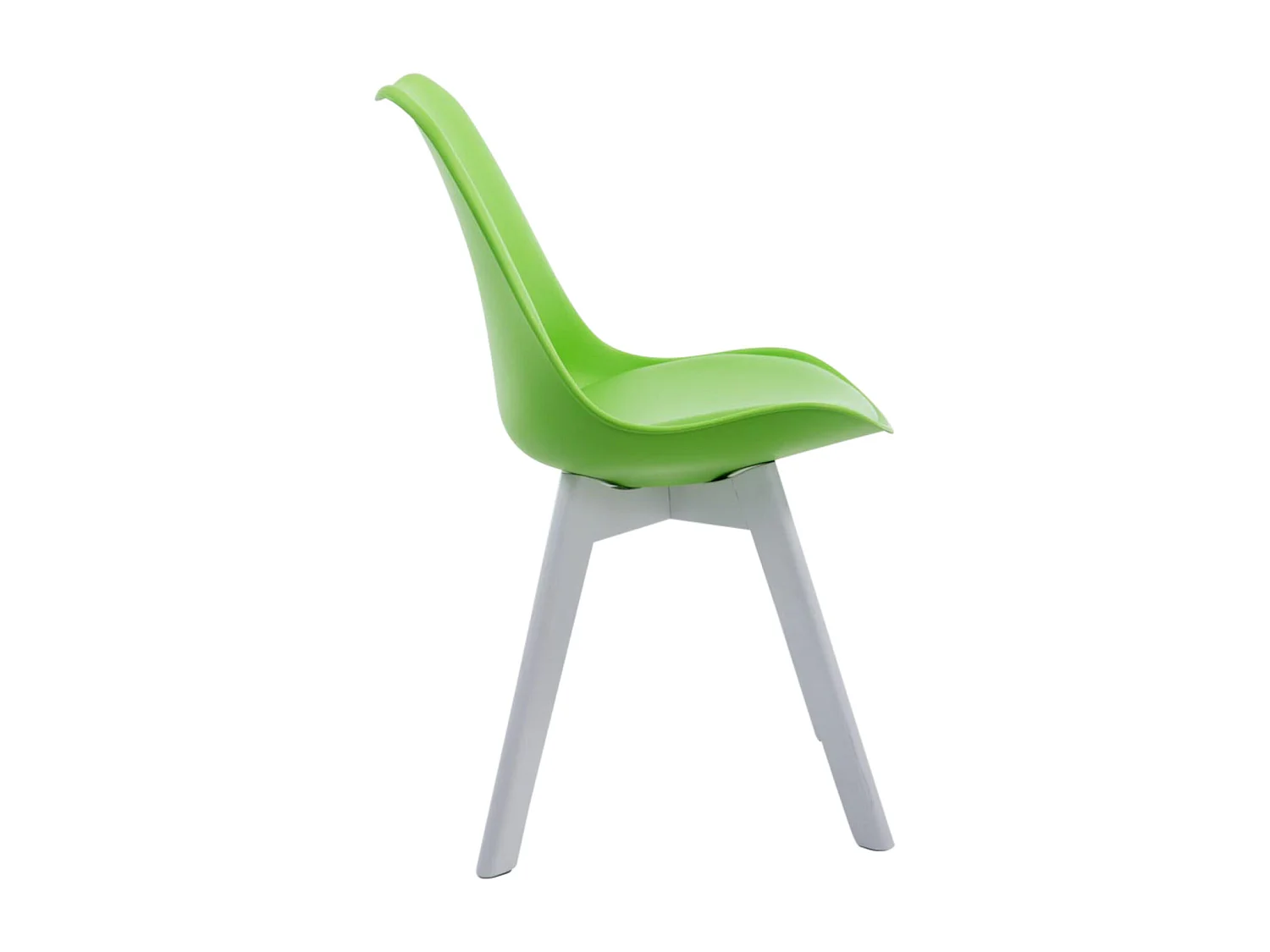 Lot de 4  chaise salle à manger - Similicuir & Blanc - Vert - Borneo V2