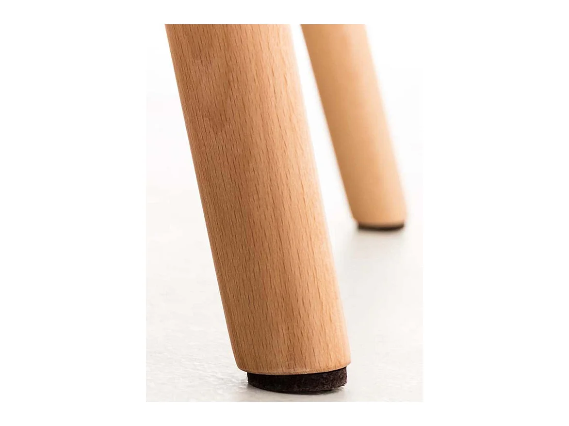 Lot de 4  chaise salle à manger - Similicuir - Crème - Elda