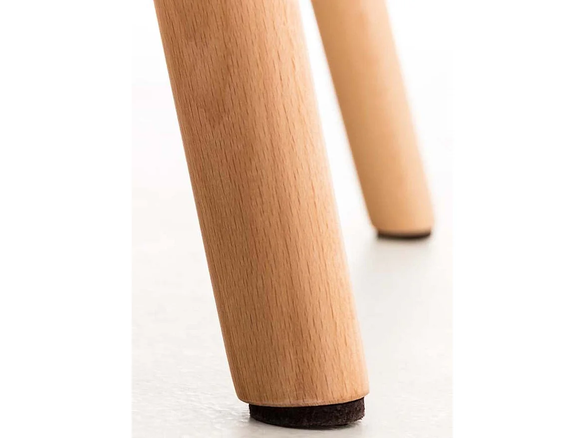 Lot de 4  chaise salle à manger - Similicuir - Crème - Elda