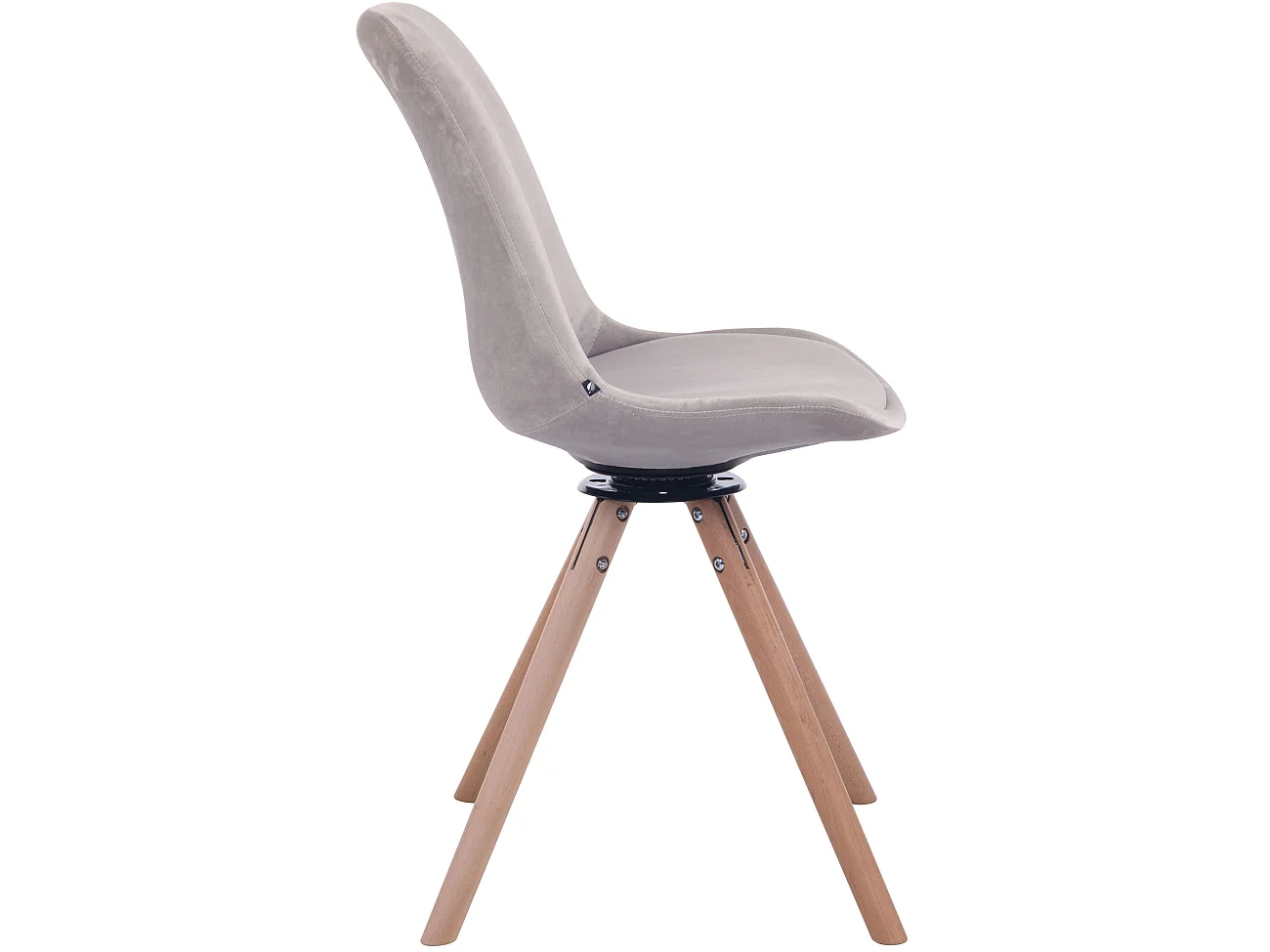 chaise salle à manger - Velours & Nature - Gris - Troyes