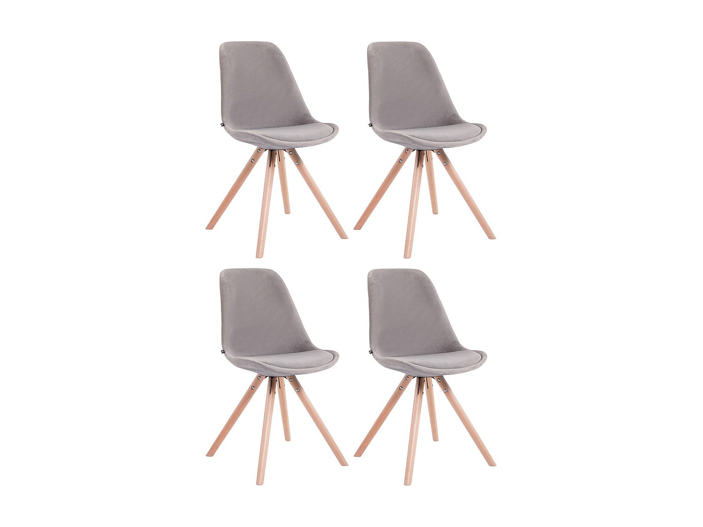 ECD Germany Lot de 4 Chaises Salle à Manger Cuisine - Style Eiffel