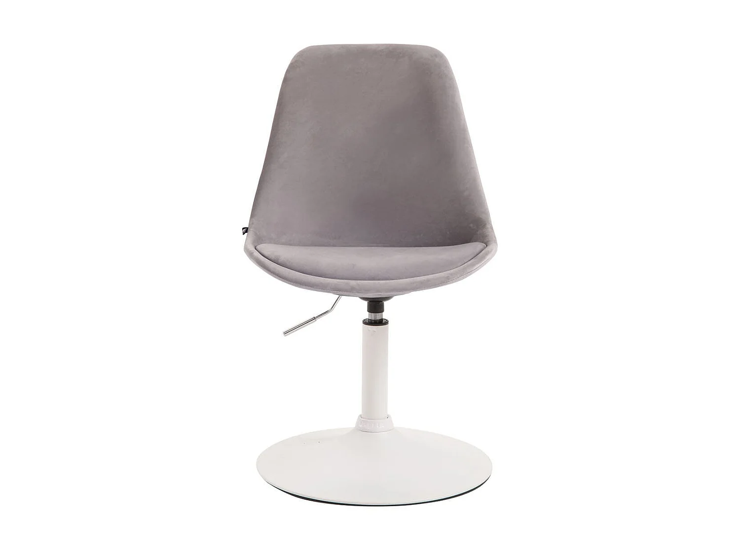 Lot de 4  chaise salle à manger - Velours & Blanc - Gris - Maverick