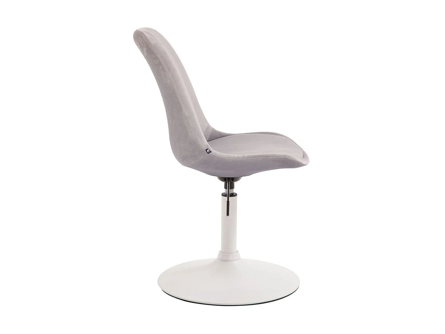 Lot de 4  chaise salle à manger - Velours & Blanc - Gris - Maverick