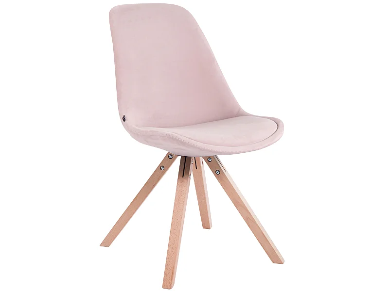 Esszimmerstuhl - Samt & natura - pink - Toulouse