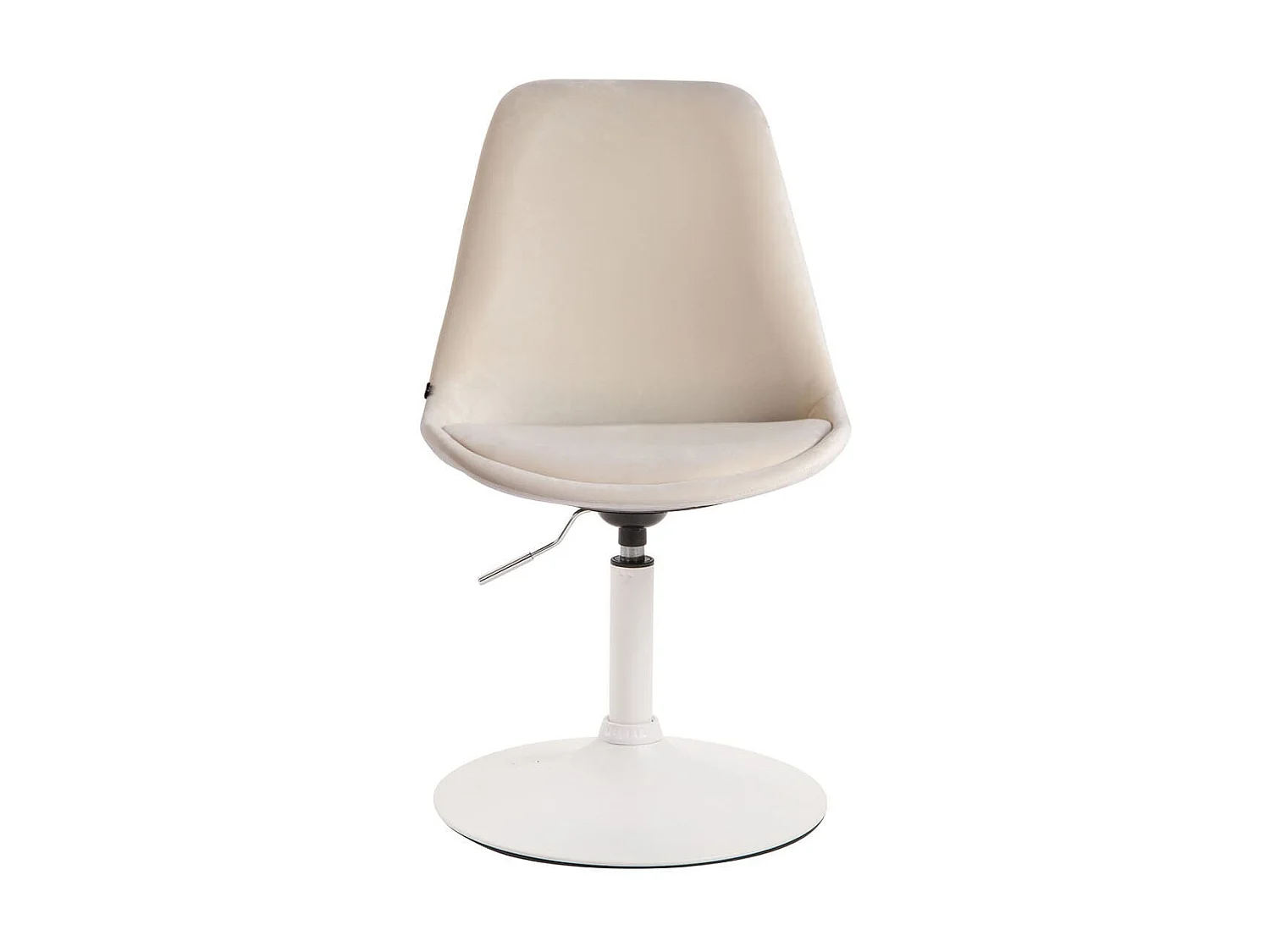 Lot de 4  chaise salle à manger - Velours & Blanc - Crème - Maverick