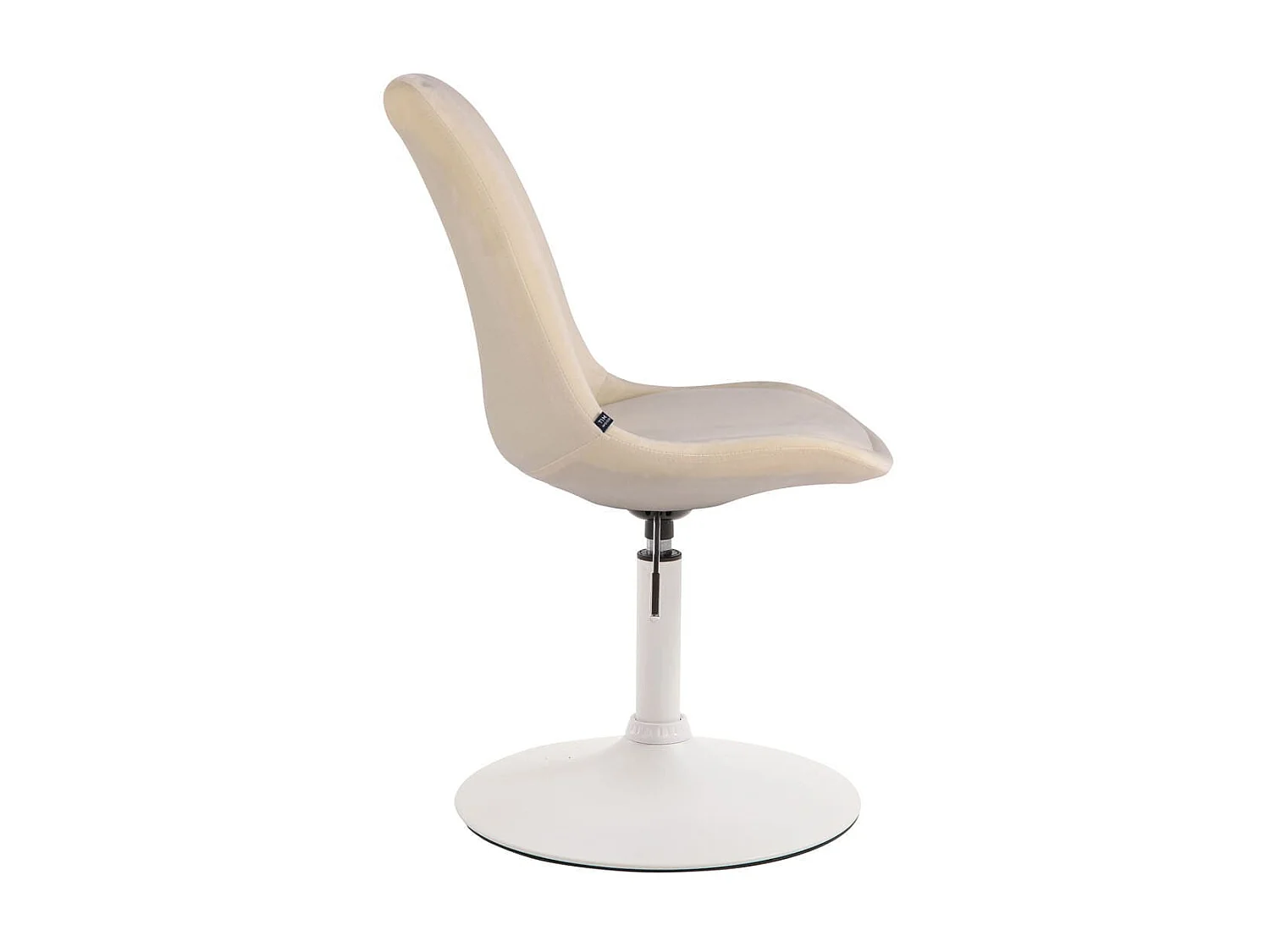 Lot de 4  chaise salle à manger - Velours & Blanc - Crème - Maverick