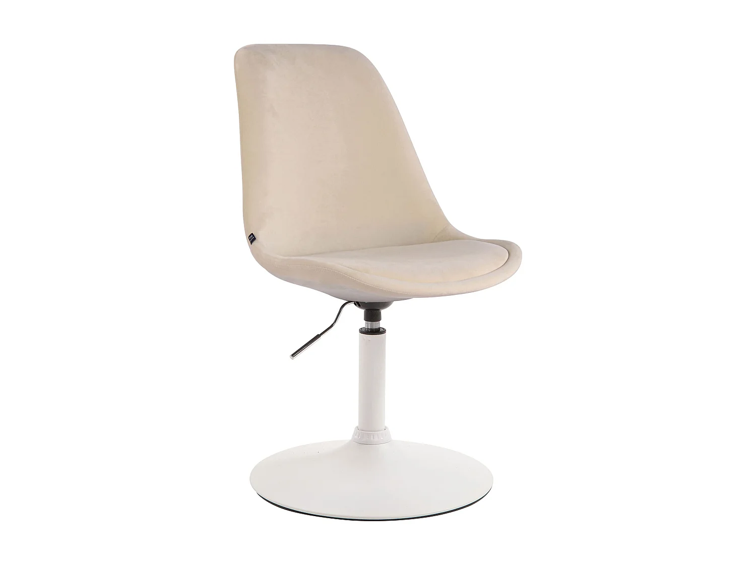Lot de 4  chaise salle à manger - Velours & Blanc - Crème - Maverick