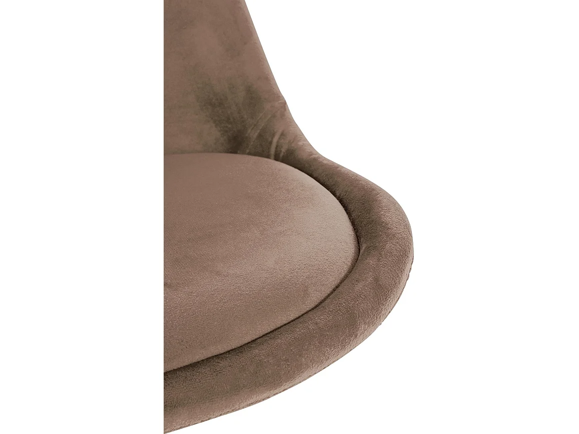 chaise salle à manger - Velours & Bois - Marron - Sofia